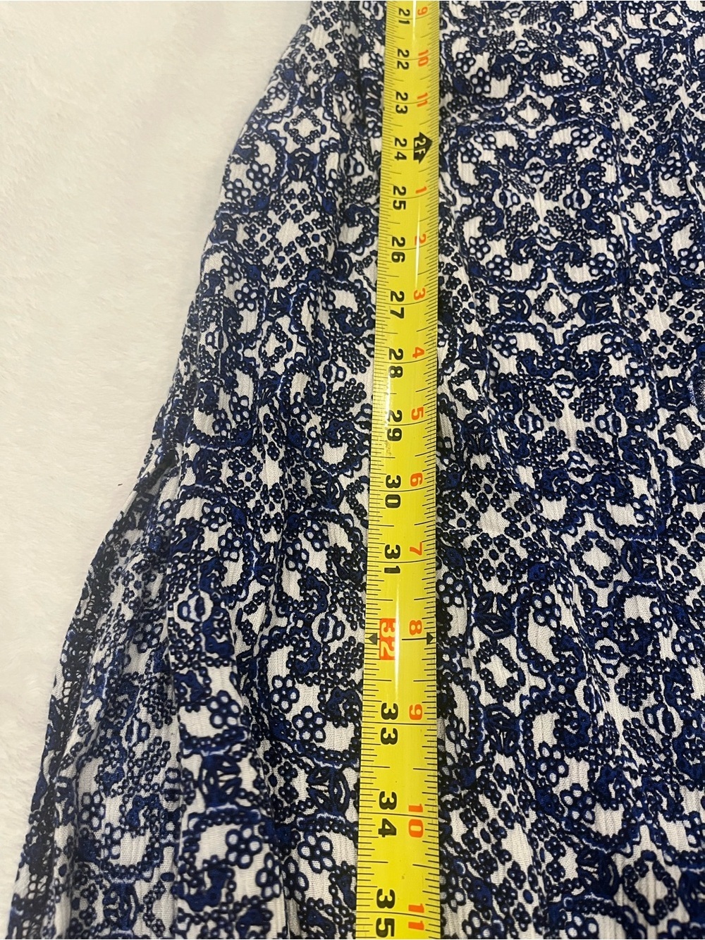 Lulus Blue & White Tile Print Maxi Dress - Small - Picture 8 of 9